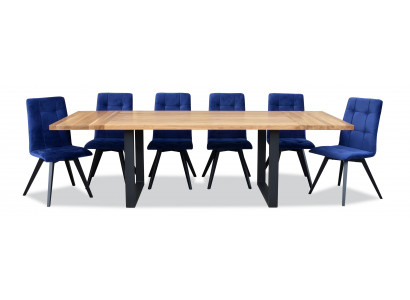 Garnitur Komplett Set Esstisch 6 Stühle Esszimmer Gruppe Holz Tisch Tische 7tlg