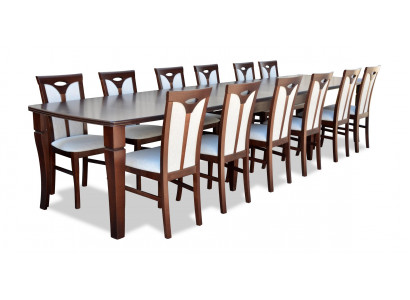Komplett Set Esstisch 12 Stühle Esszimmer Set Ess Gruppe Holz Tisch Tische 13tlg
