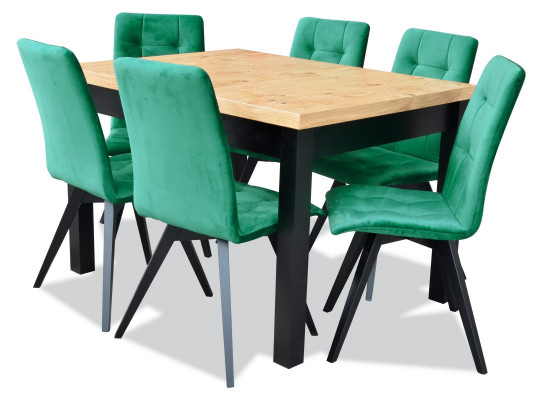 Esszimmer Set Luxus Tisch 6x Stühle Esstisch Lehnstühle Garnitur 7tlg.Gruppe Neu