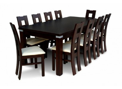 Esstisch mit 10 x Stühlen Esszimmer Set Essgruppe Holz Tisch 200/290 cm Sofort