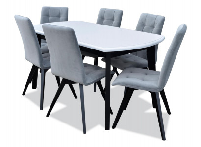 Esszimmer Garnitur Set Klassische Tisch 6x Stühle Luxus Tische 7tlg Komplett Neu