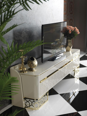 Wohnzimmerschrank Highboard Anrichte Kommode Schrankkonsole Fernseher Ständer