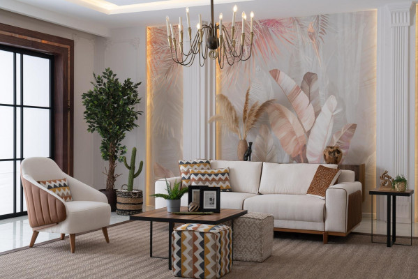 Stilvoll Sofagarnitur 3+2+1 Sitz Sessel Hochwertig Möbel Luxus Designen