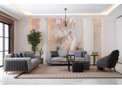 Luxus Sofagarnitur 3+2+1 Moderne Couch Sofa Polster Design Lounge Möbel