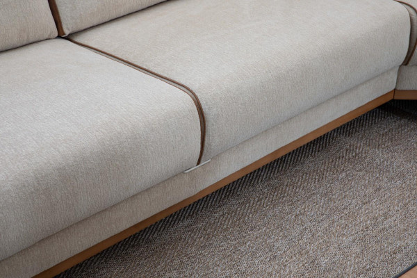 Ecksofa L-Form Wohnzimmer Modernen Luxus Möbel Couch Eckgarnitur Beige