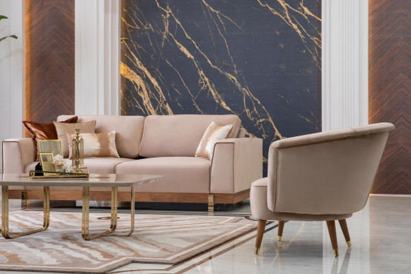 Luxus Sofagarnitur 3+2+1 Sitz Sessel Couch Polster Möbel Design 3tlg.