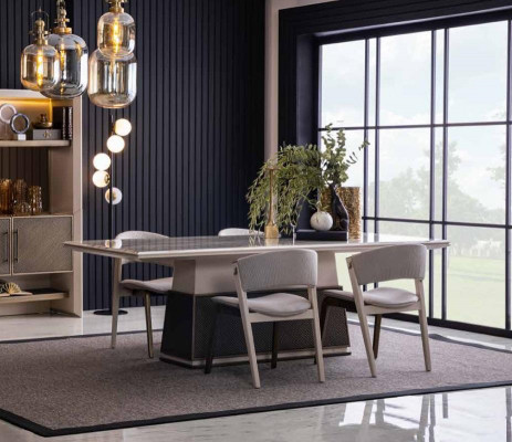 Luxus Esstisch Esstische Tisch Essgarnitur Essgruppe Tische 4x Lehnstühle Stuhl