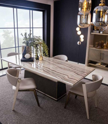 Luxus Esstisch Esstische Tisch Essgarnitur Essgruppe Tische 4x Lehnstühle Stuhl