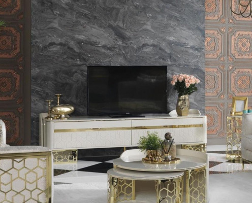 Wohnzimmerschrank Highboard Anrichte Kommode Schrankkonsole Fernseher Ständer
