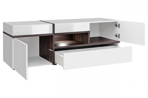 Set 5 tlg Wohnzimmer TV-Ständer Schrank Wohnwände Holz Modern Möbel Neu