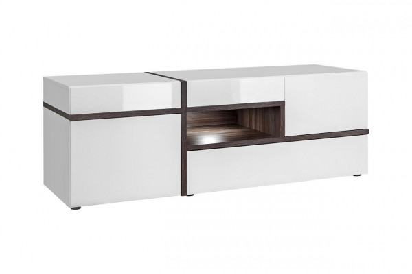 Set 5 tlg Wohnzimmer TV-Ständer Schrank Wohnwände Holz Modern Möbel Neu