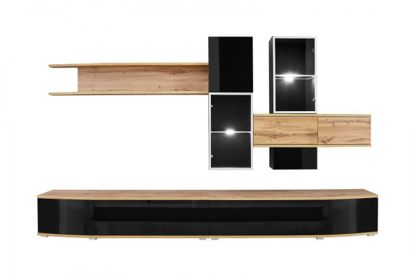 Designer Wohnwand Modern Design Wohnzimmer Luxus Möbel Wand Regale Neu