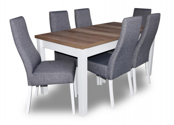 Essgarnitur Esstisch 6 x Stuhl Set Set Garnitur Tisch Essgarnitur Essgruppe 7tlg