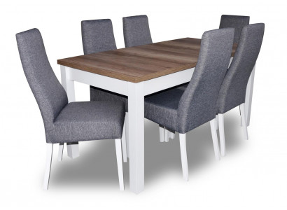 Essgarnitur Esstisch 6 x Stuhl Set Set Garnitur Tisch Essgarnitur Essgruppe 7tlg