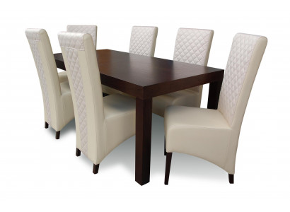 Holz Ess Tisch Holz Design Zimmer Komplett Set Garnitur 7tlg Modern Essgarnitur