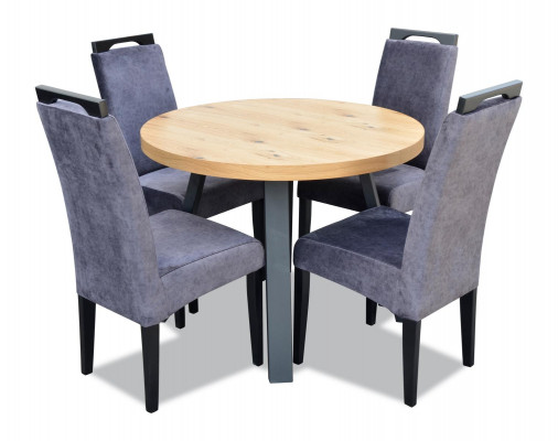 Esstisch 4 x Stühle Esszimmer Set Essgruppe Moderne Stuhle Tisch Tische 5tlg.