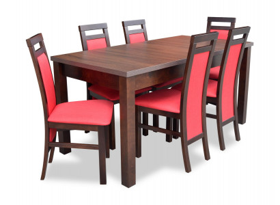 Komplett Set Esstisch Esszimmer 6x Stühle Set Ess Gruppe Holz Tisch Tische 7tlg