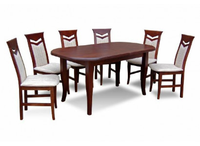 Esstisch + 6 Stühle Esszimmer Set Essgruppe Klassischer Tisch Tische Z19