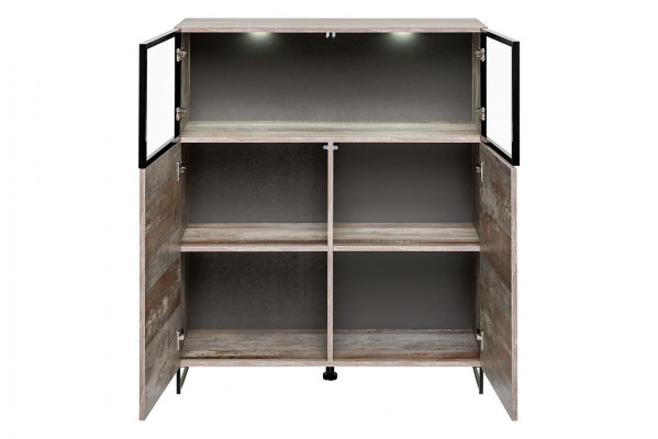 Vitrine Modern Stil Wohnzimmer Design Einrichtung Holz Schrank Neu Möbel