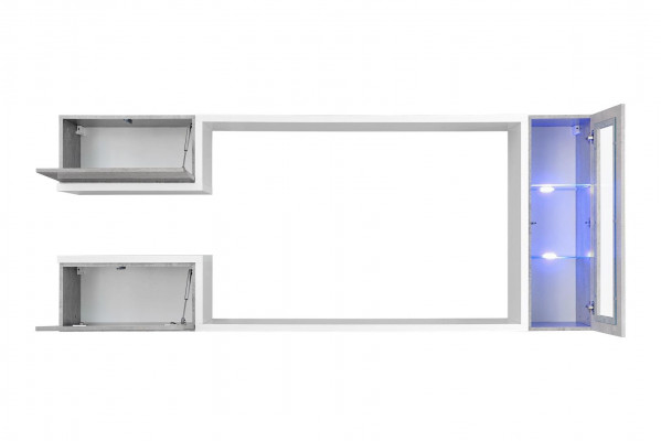 Wohnwand Garnitur Designer Möbel Wandschrank Modern Holz Regale Neu