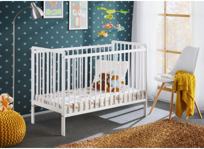 Babybett Schlafzimmer Kinderbett Möbel Kinderzimmer Designer weiß Möbel Neu