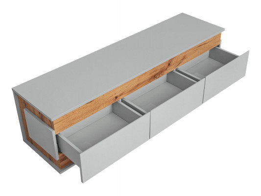 Luxus Weiß TV Ständer Wohnzimmer Modern Design Neu Holz Möbe Lowboard