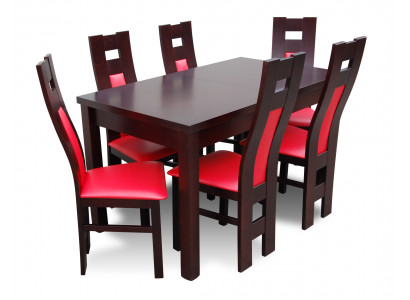 Esstisch Tisch + 6 Stühle Gruppe Esszimmer Wohnzimmer Garnitur