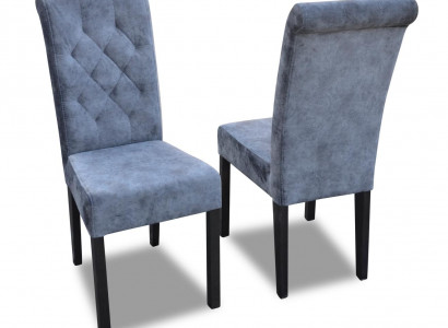 4x Chesterfield Stuhl Set Sitz Polster Garnitur Esszimmer Stühle Lehn Leder