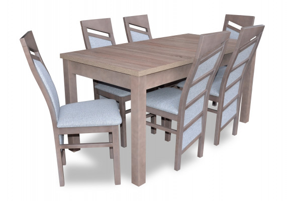 Esszimmer Garnitur Tisch + 6 Stühle Stuhl Set Essgarnituren Tische Essgruppe