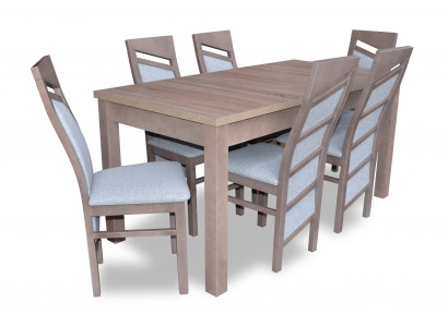 Esszimmer Garnitur Tisch + 6 Stühle Stuhl Set Essgarnituren Tische Essgruppe