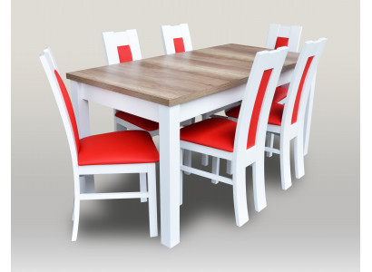 Tische Essgruppe Esszimmer Garnitur Tisch 6 Stühle Stuhl Set Holz
