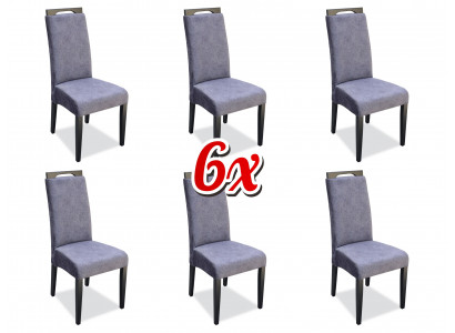 Lehnstuhl 6x Stühle Polster Textil Stoff Essgruppe Garnitur Set Komplett Design