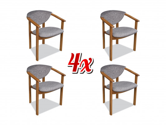 Garnitur 4x Gruppen Textil Sessel Lehn Stuhl Set Gruppe Stühle Hotel Polster