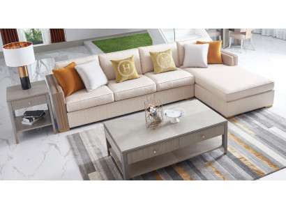 Ecksofa Textil Eck Wohnlandschaft Design Sofa Couch Italien Couchen