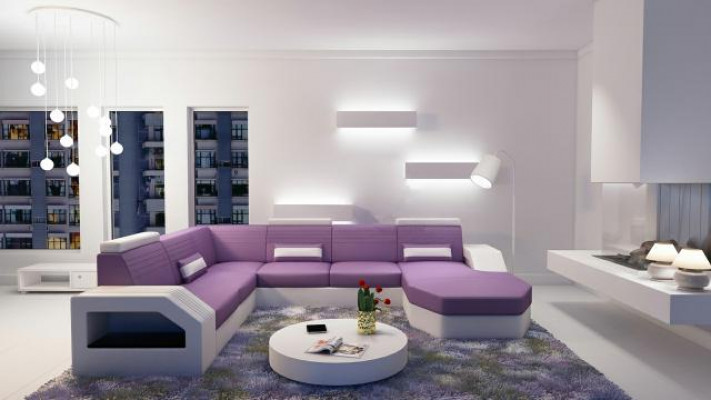 Designer Sofa Ecksofa Leder Stoff Textil Polster Garnitur Wohnlandschaft Neu