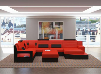 Wohnlandschaft Ecksofa Sofa Couch Polster Garnitur Ledersofa Schlafsofa Sofort