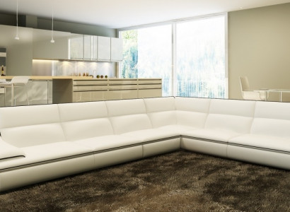 Ecksofa Polster Garnitur Couch Sofa Wohnlandschaft Sitz Eck Textil Leder