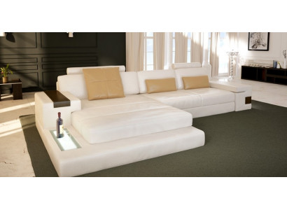 Ecksofa Couch Polster Wohnlandschaft Eck Garnitur Ecke Leder Textil Sofa L Form