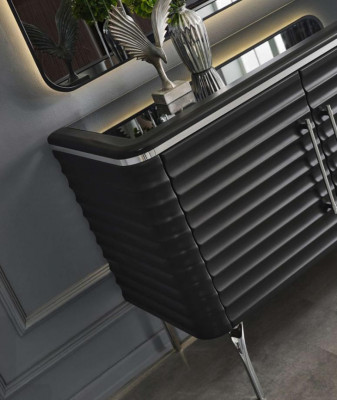Komplette Esszimmer Möbel Designer Sideboard Luxus Esstisch 4x Stühle