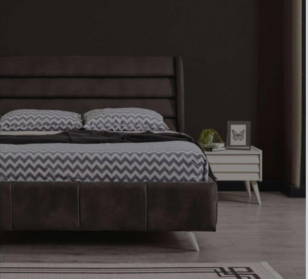 Schlafzimmer Möbel Glasschrank Designer Doppelbett Holz Nachttische 4tlg