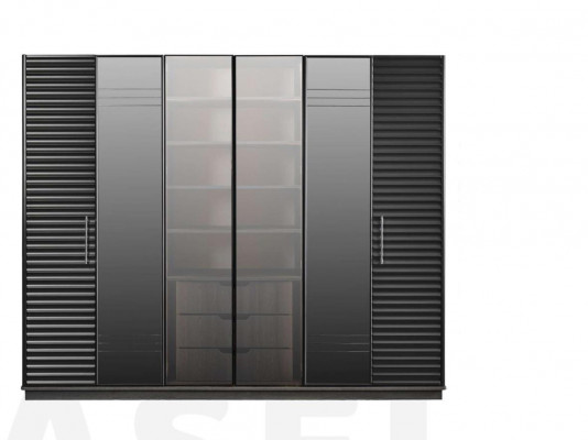 Polsterbett Holz Nachttische Kleiderschrank Designer Schlafzimmer Set