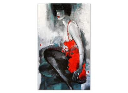 Buntes Abstraktes Gemälde Öl Bilder Bild Handarbeit Kunst Abstrakt 110x150cm