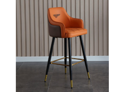 Designer Oranger Barstuhl Loungesitzer 1-Sitzer Moderner Einsitzer Neu