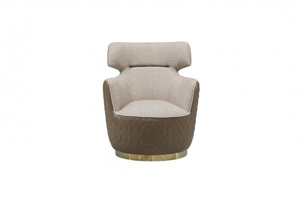 Ohrensessel Sessel Stoff Sitzer Einsitzer Beige Clubsessel Moderne