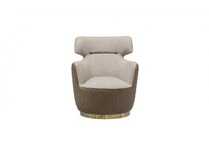 Ohrensessel Sessel Stoff Sitzer Einsitzer Beige Clubsessel Moderne