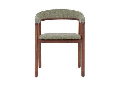 Grauer Esszimmerstuhl Design Holzstuhl Einsitzer Polster 1-Sitzer Stuhl