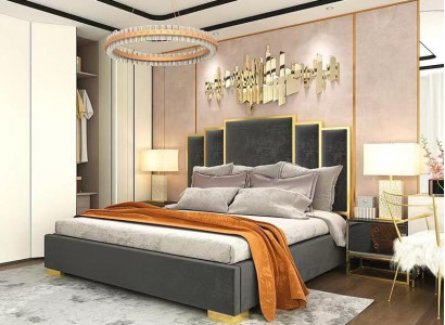 Bett 2x Nachttisch 3 tlg Schlafzimmerset Design Modern Luxus Nachttische