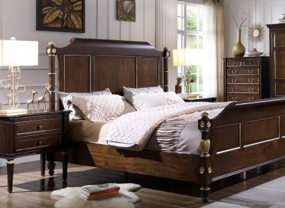 Schlafzimmer Set Bett 2x Nachttische Luxus neu 3tlg Design Modern Holz