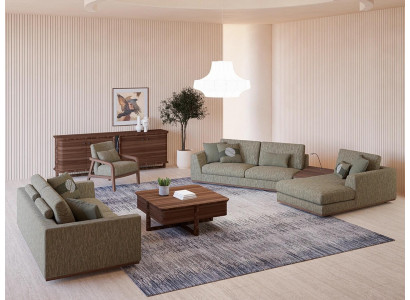 Komplett Sofagarnitur 3tlg Zweisitzer Sofa Relax Ecksofa L-Form Modern Sessel