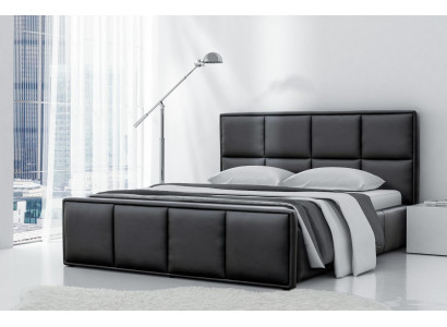 Doppelbett Bettrahmen Bett Möbel Polsterbett Betten Polyester Modern Schwarz